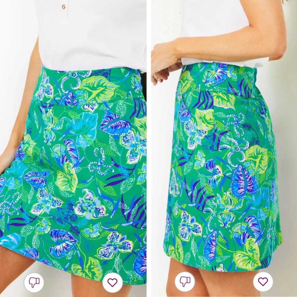 NWOT Lilly Pulitzer Jonas High-Waisted Tropical/Botanical Print Skort - Size 4